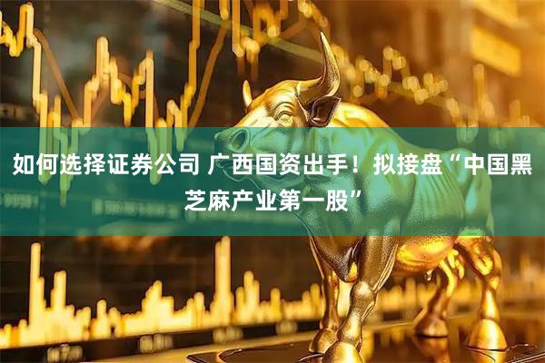 如何选择证券公司 广西国资出手！拟接盘“中国黑芝麻产业第一股”
